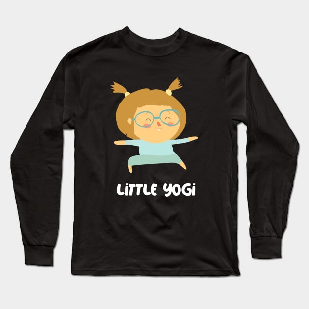 Cute little yogi Long Sleeve T-Shirt by Motivation King